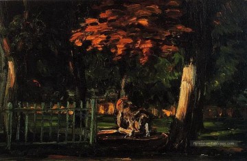 Paul Cézanne œuvres - Le Lion et le Bassin au Jas de Bouffan Paul Cézanne